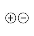 plus and minus icon in modern design style vector image