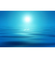 blue sea and sun vector image