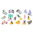 rich people isometric set vector image vector image