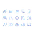 shopping and sale - set of modern line design vector image
