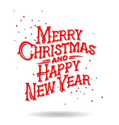 Christmas Greeting Card Merry Christmas lettering Vector Image