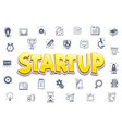 concept of a startup icons business themes vector image