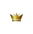 gold crown logo icon element vector image vector image