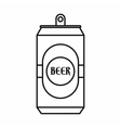aluminum can icon outline style vector image