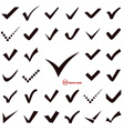 check marks or ticks vector image