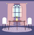 flat home interior cozy corner vector image vector image