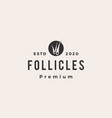 follicle hipster vintage logo icon vector image vector image