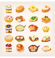 meals and dishes for healthy breakfast vector image vector image