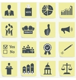 politics voting and elections icons vector image vector image