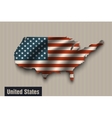 united states flag on vintage background vector image