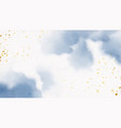 beautiful navy blue and golden watercolor wet vector image vector image