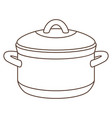 cooking pan stylized kitchen vector image