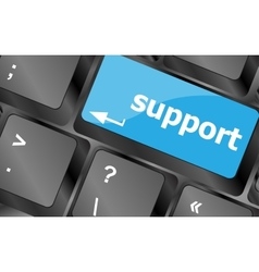 Keyboard key with support button keys Royalty Free Vector