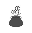 penny in purse icon vector image vector image
