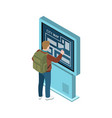 touch screen interface vector image