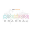 business infographics timeline with 7 steps vector image vector image