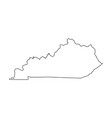 kentucky state of usa - solid black outline map vector image