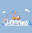 merry christmas design card with santa claus vector image