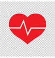 red heart symbol transparent background vector image