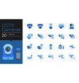 cctv cameras security camera systems icons flat vector image vector image