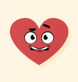 embarrassed heart icon vector image vector image