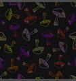 seamless pattern with decorative mushrooms vector image vector image