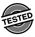tested black stamp vector image