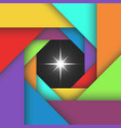 colorful camera abstract aperture photo template vector image