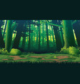 horizontal seamless background with forest vector image