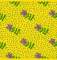 simple outline flower seamless pattern floral vector image