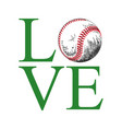 sketch baseball ball with typography vector image
