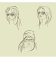 beautiful girls vector image