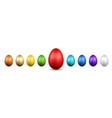 easter egg 3d icons gold color eggs set isolated vector image