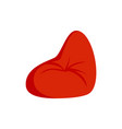 pouf soft furniture comfortable fluffy chair vector image