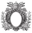 antique frame engraving vector image vector image