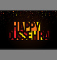 happy dussehra greeting banner vijayadashami vector image
