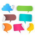 paper speech bubbles vector image