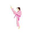 pink taekwondo vector image vector image