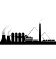 Coal power plant silhouette icon in flat style Vector Image