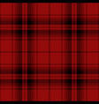 black and red tartan plaid scottish pattern vector image vector image