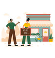 cafe open concept vector image