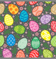 easter pattern seamless with decorative egg vector image