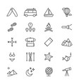 traveling thin icons vector image
