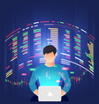 businessman stock exchange trader vector image vector image