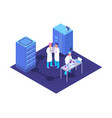 chemistry pharmaceutical lab isometric concept vector image