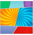 comic book page colorful backgrounds set vector image