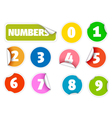 number stickers vector image