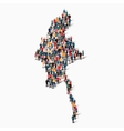 people map country burma vector image