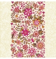 seamless floral pattern with a bird and flowers vector image