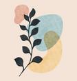 abstract botanical wall art leaves boho vector image
